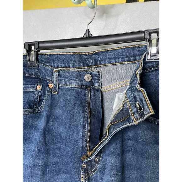 Levis Mens Denim Jeans W38 L30 Denim Cotton Elastane Blue Wash 501 Straight Fit - Picture 3 of 8